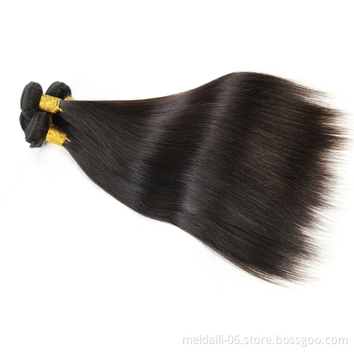 MDL hair cheap human hair brazilian silky straight bundles 100% unprocessed human hair extension 100g/bundle